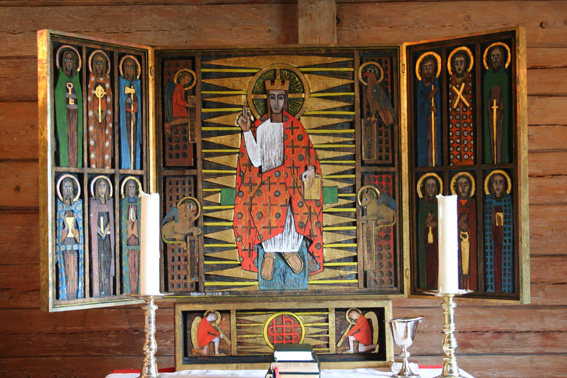 Fil:Åkra kyrkje, Kvinnherad Altertavle.jpg