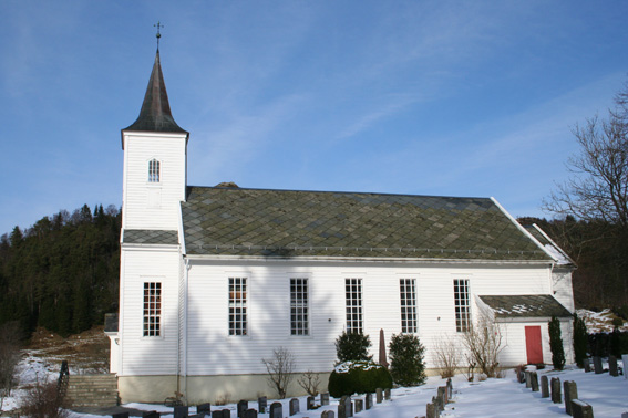 Fil:Meland kyrkje Fasade 4.jpg