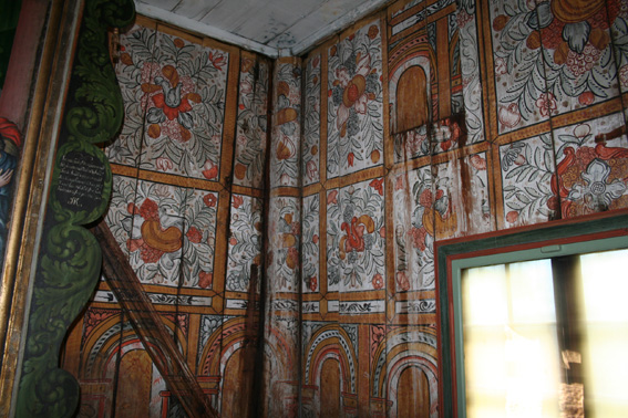 Fil:Nore stavkirke Maleri på vegg i kor 3.jpg