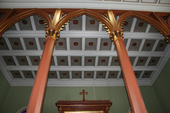 Fil:Olberg kirke, Krødsherad Himling over kor.jpg