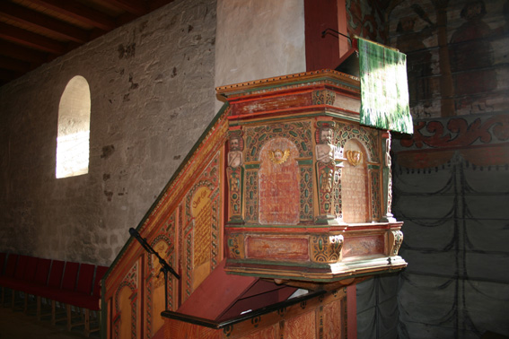 Fil:Stødle kyrkje, Etne Prekestol 1.jpg