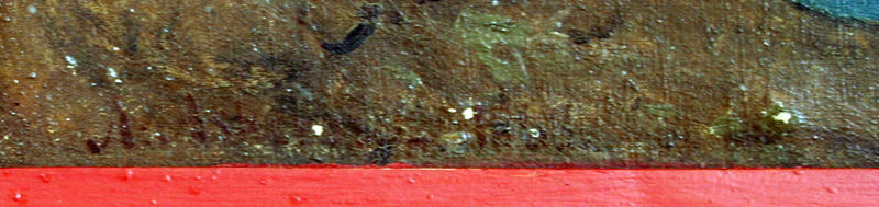 Fil:Øystese, altartavle (a), signatur, AMH 2007.jpg