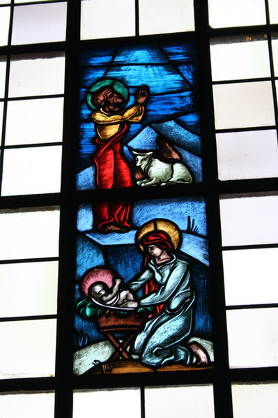 Fil:Blaker kirke Vindusmaleri 1.jpg