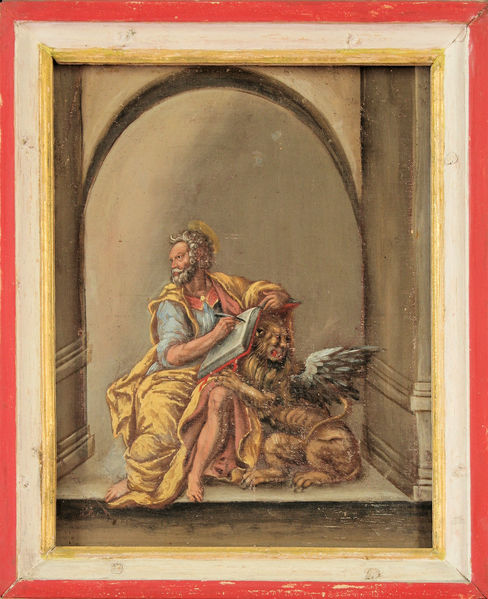 Fil:Odda kyrkje, altartavle, Markus, AMH 2008.jpg