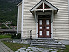 Odda kyrkje, vestinngangen, AMH 2008