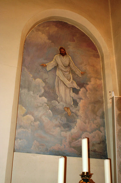 Fil:Snarum kirke Veggmaleri.jpg