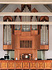 Vaksdal kyrkje, orgelfasade, AMH 2008