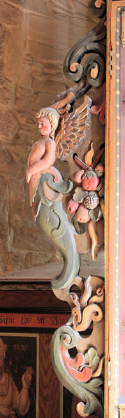 Fil:Voss, altartavla, venstre vengje, AMH 2007.jpg